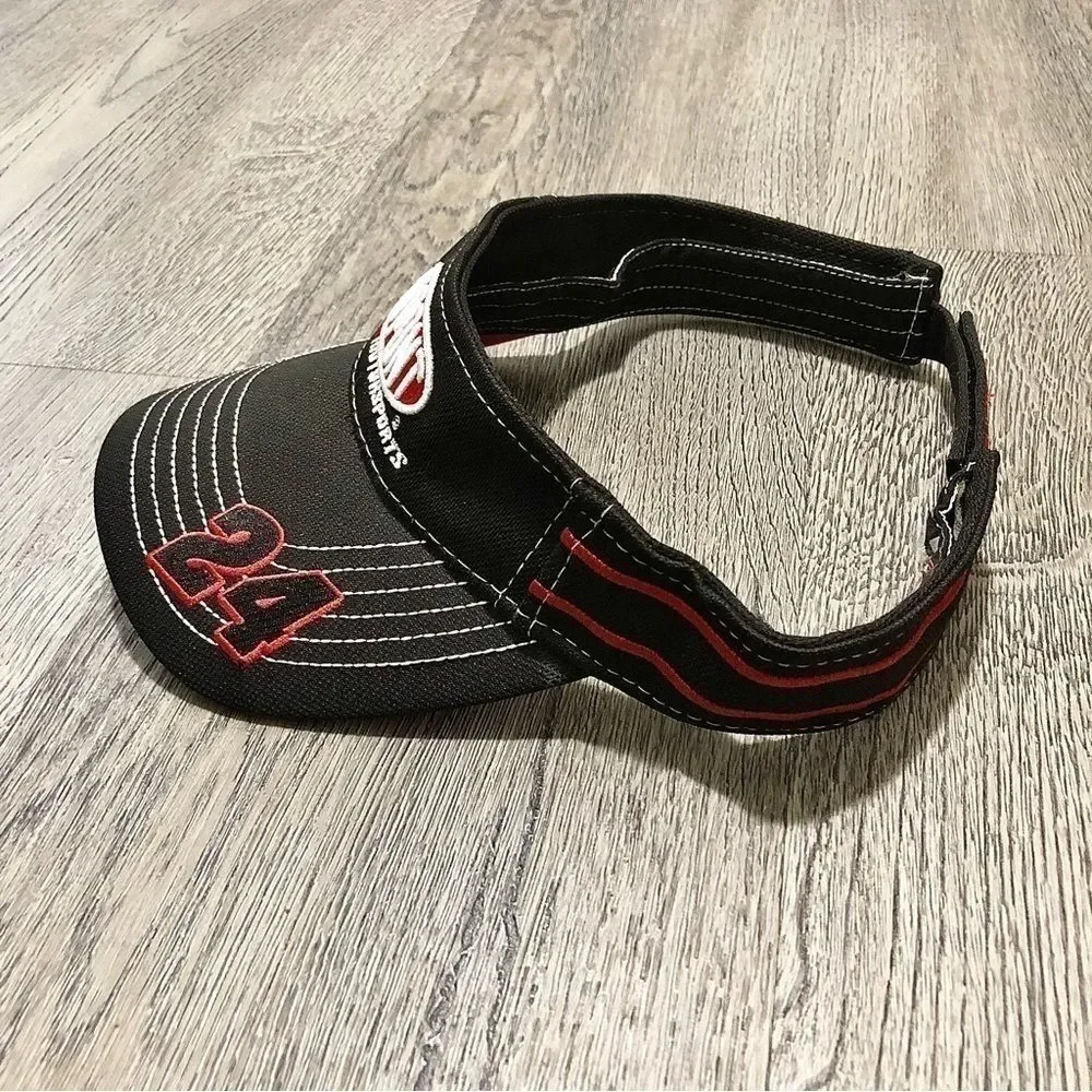 CHASE AUTHENTICS Vtg Dupont Motorsports Jeff Gordon Black Adjustable Visor Hat